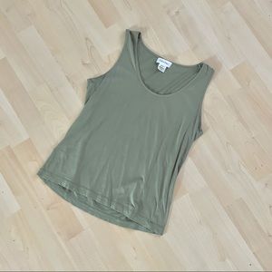 Calvin Klein Olive Green Sleeveless Tank Top